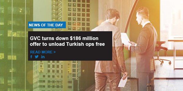 GVC turns down $186 million offer to unload Turkish ops free