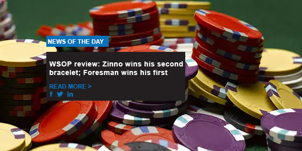 WSOP review: Zinno wins his second bracelet; Foresman wins his first