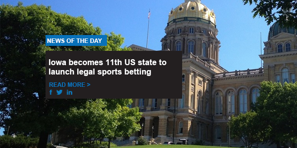 Iowa becomes 11th US state to launch legal sports betting