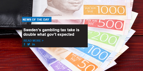 Sweden’s gambling tax take is double what gov’t expected