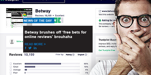 Betway brushes off 'free bets for online reviews' brouhaha