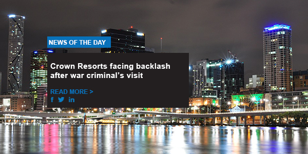 Crown Resorts facing backlash after war criminal’s visit