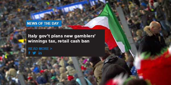 Italy gov’t plans new gamblers’ winnings tax, retail cash ban