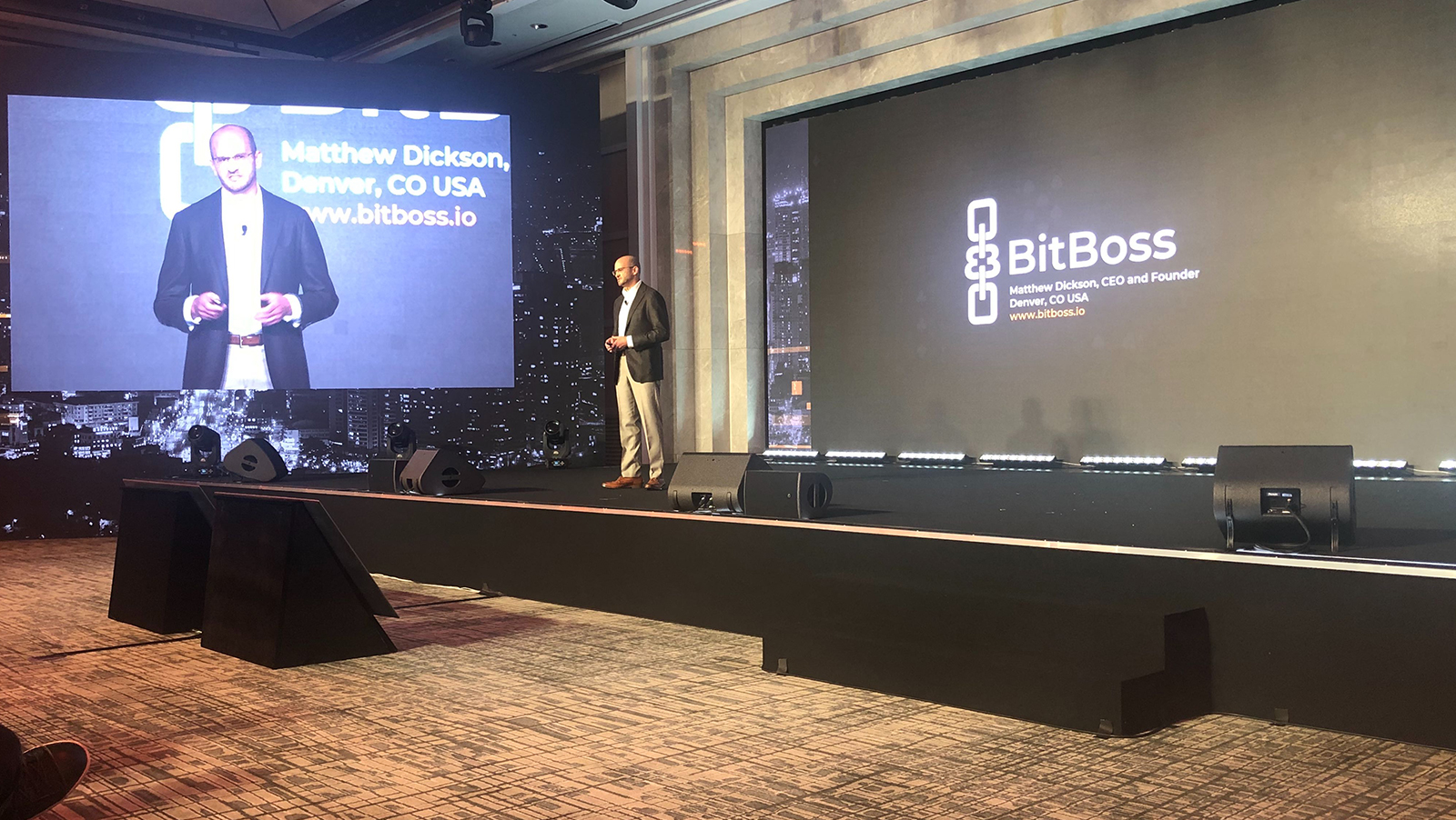 Matt Dickson talks blockchain gambling technology at CoinGeek Seoul