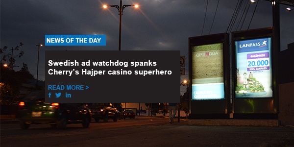 Swedish ad watchdog spanks Cherry’s Hajper casino superhero