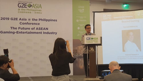 Philippines Department of Tourism leader kicks off G2E Asia day 2