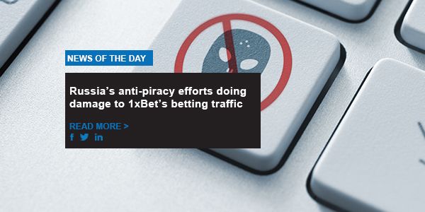 Russia’s anti-piracy efforts doing damage to 1xBet’s betting traffic