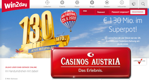 Win2day casino app login