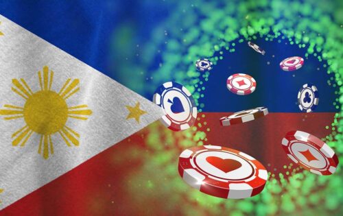 Philippine flag and poker chips