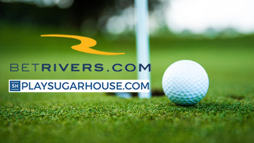 Betrivers.com and PlaySugarHouse.com logo with golf ball on the background