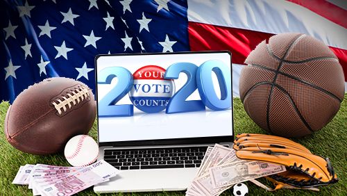 sports betting with 2020 elections concept