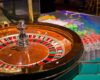 Casino with wheel and chips