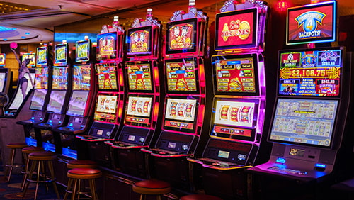 Slots machine on a casino