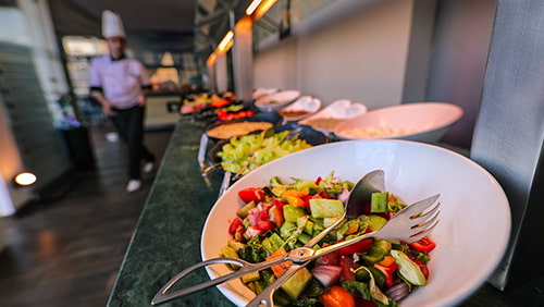 Food buffet in the kitchen