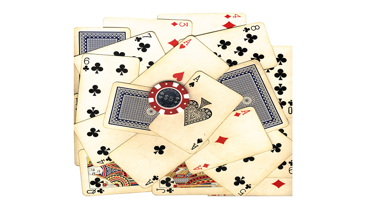 old-vintage-cards-and-gambling-chip-with-clipping