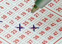 Filled-out lottery ticket