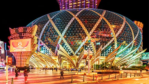 Night Macau cityscape