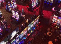 Top view of a casino floor