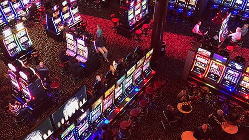 Top view of a casino floor