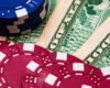 Casino Chips with money