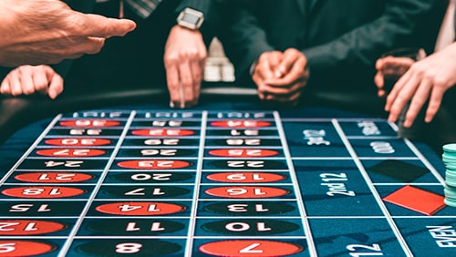 People playing in a casino table