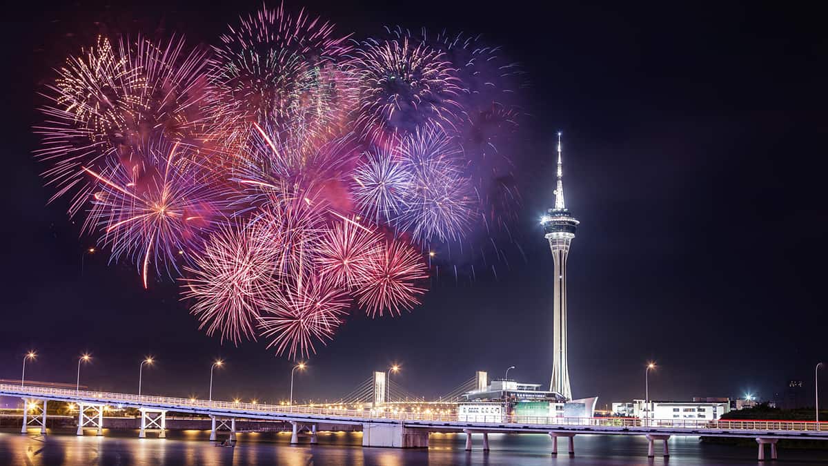 Fireworks, Macau, Tower, Night, Sightseeing