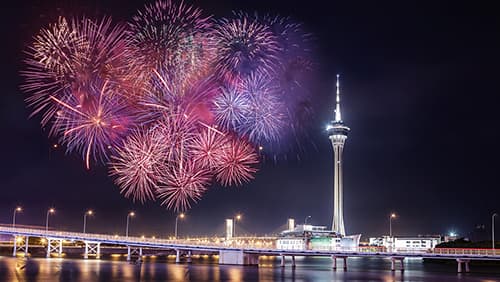 Fireworks, Macau, Tower, Night, Sightseeing