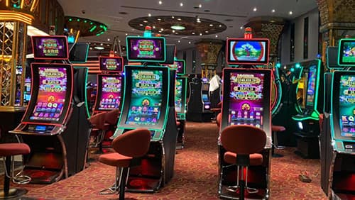 Slot machines inside Genting casino