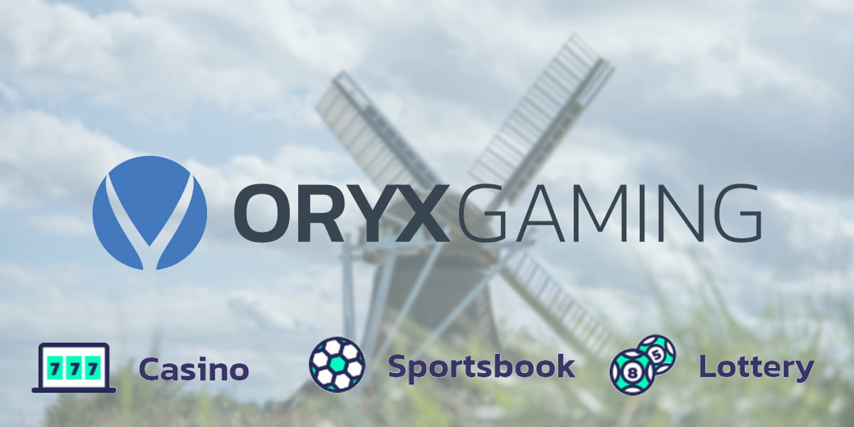Oryx Gaming logo with windmill in the background