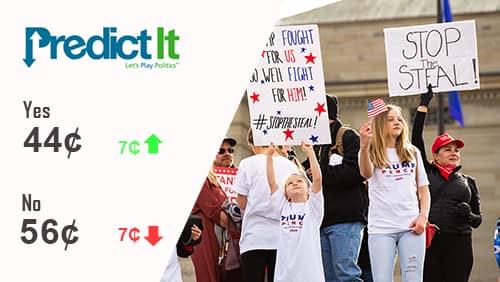 Protesters at \'Stop the Steal\' rally holding signs for honest election and in support of Donald Trump