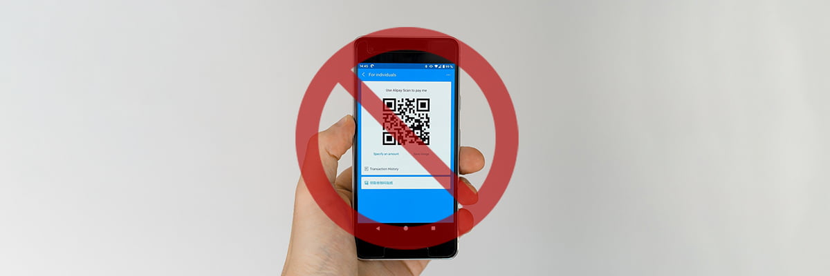 Payment app with prohibit sign