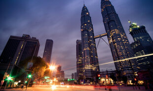 Malaysia's Petronas Tower at night