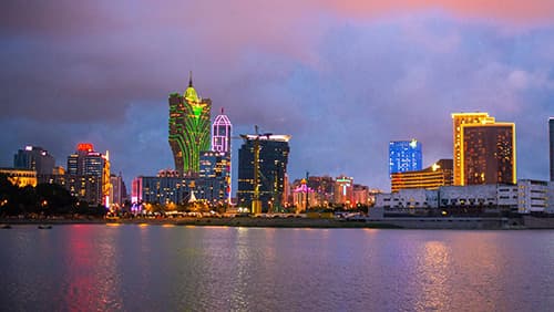 Macau at dusk, cityscape