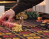 Setting up chips on a casino table