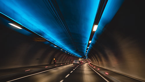 Timelapse photography of cars in tunnel